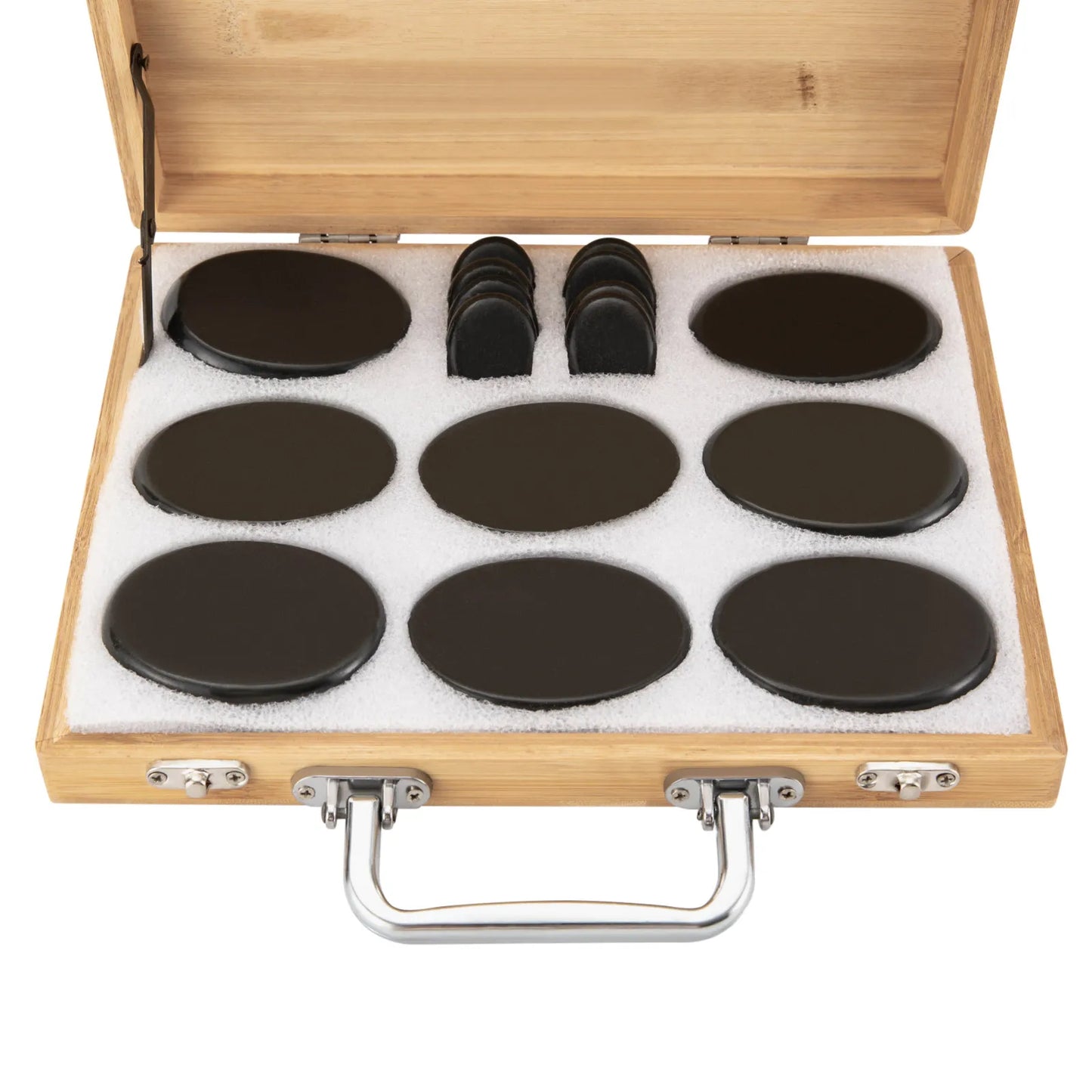 16pcs Hot Stones for Massage Portable Stone Warmer Set