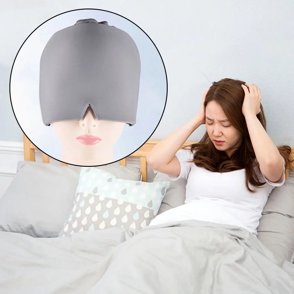 Gel Ice Headache Migraine Relief Hat Cold Compress Therapy Cap