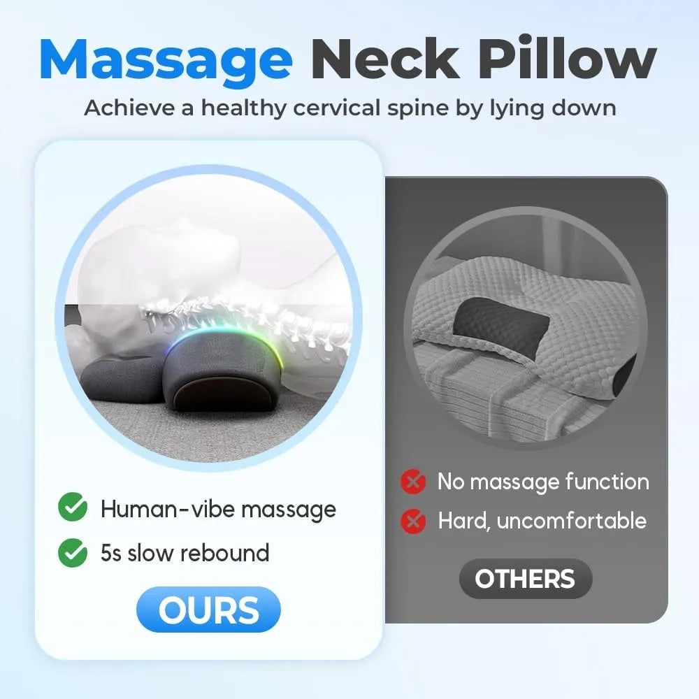 Okayso Pillow Massage Neck Hump, Okayso 3-in-1 Neck Massage Pillow, Heated Massage Neck Pillow, Memory Foam Pillows