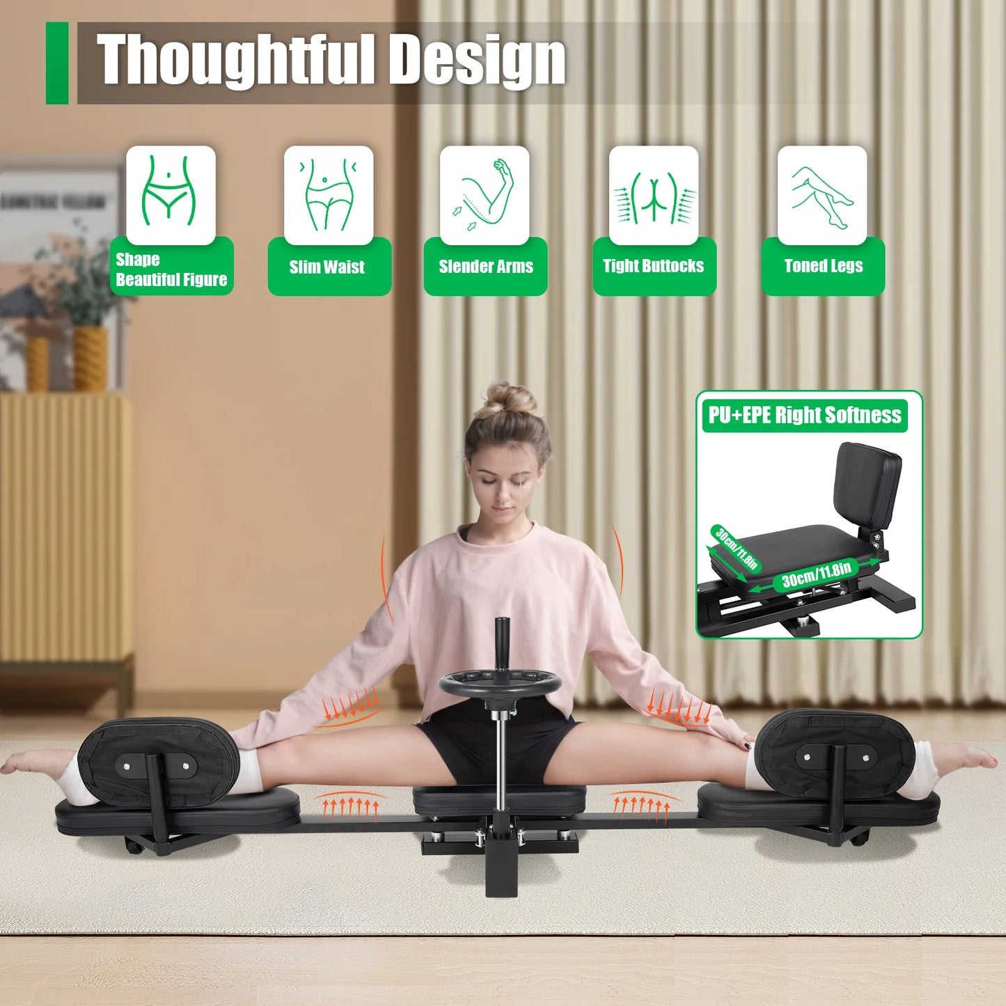 220lbs Pro Leg Stretcher Yoga Split Stretching Machine