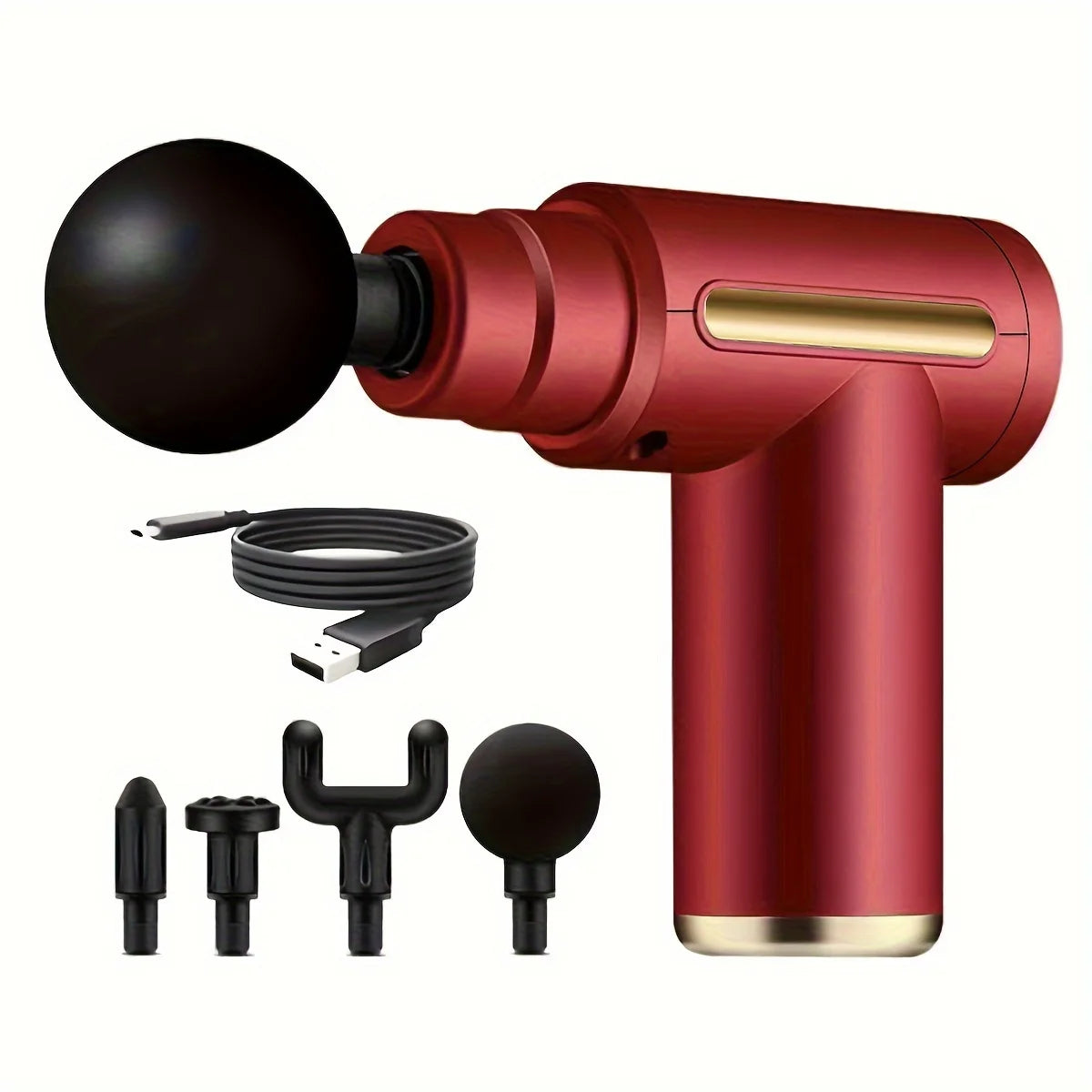 Sejoy Massage Gun Relaxation Deep Tissue Percussion Muscle Relax Massager 10 Speed 4 Heads