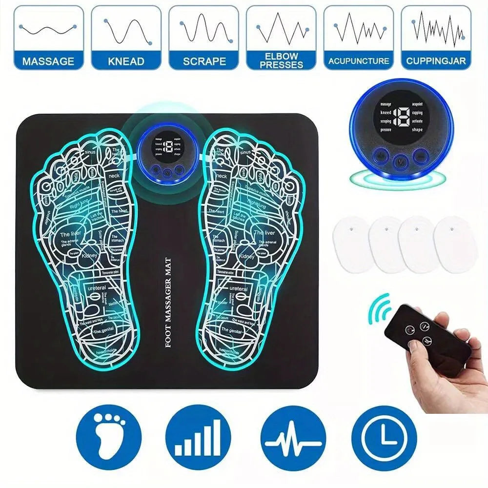 Get Relief With Electric EMS Foot and Leg Massager for Deep Reshaping and Pain Relaxation