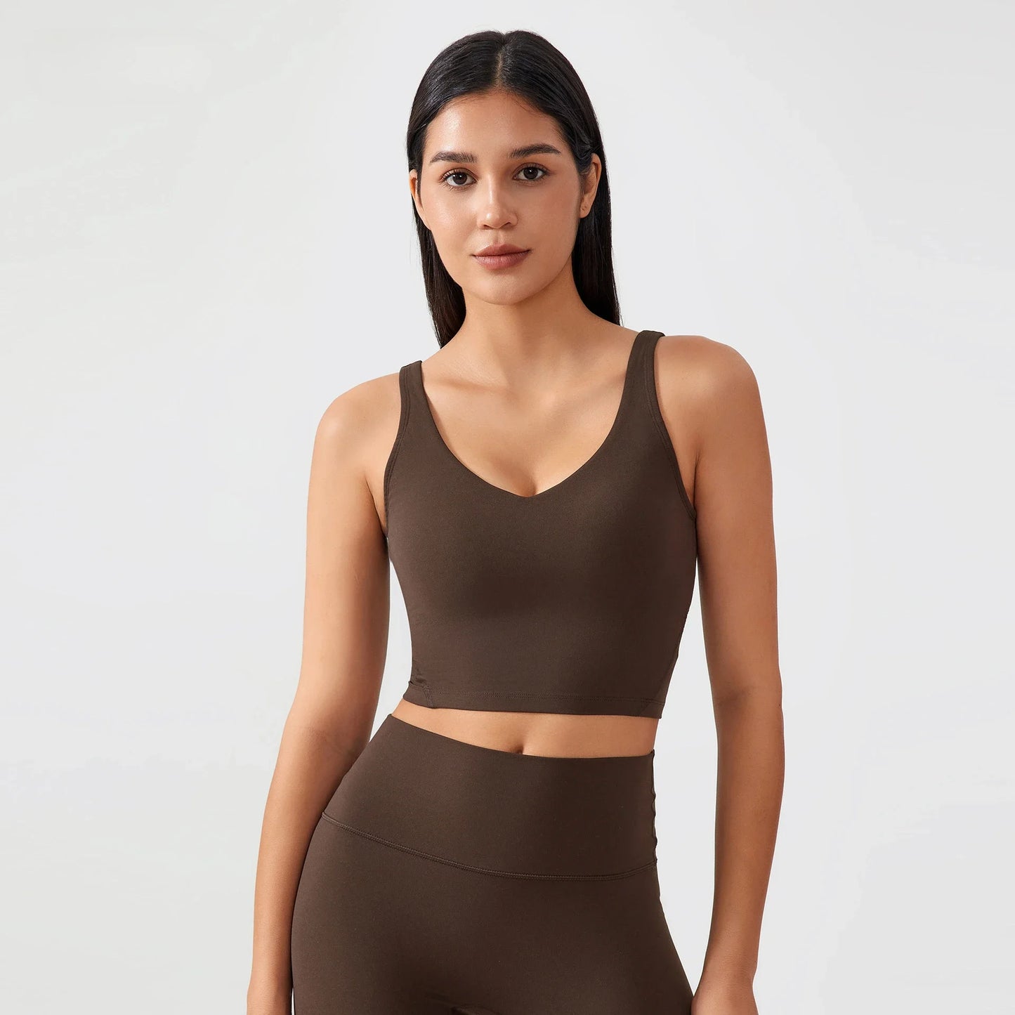 Sports Bra for Women Yoga Top Fixed Chest Pad Gym Vest Shock-proof Workout Tops Yoga Clothes U-shaped Back Fitness Crop Top