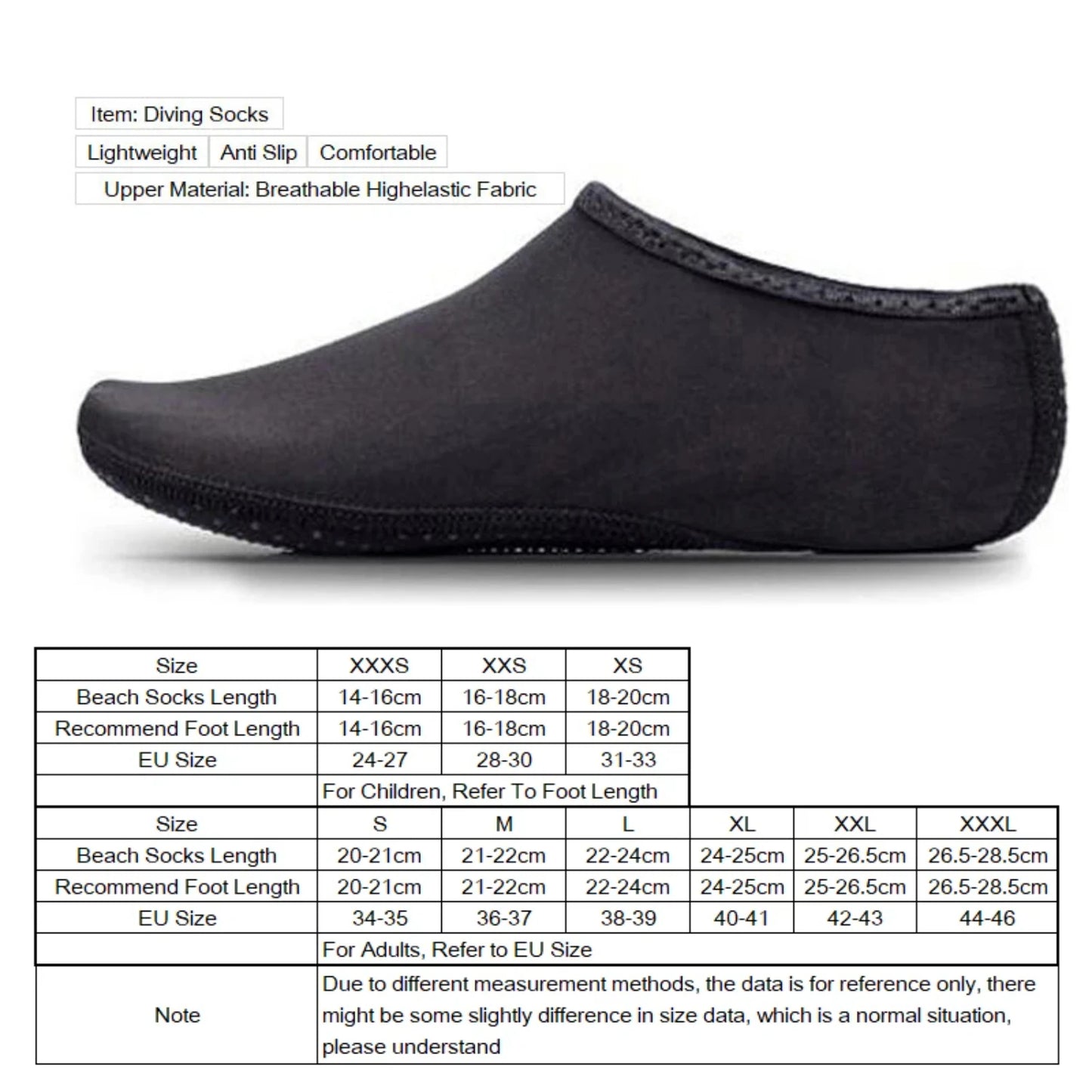 Beach Swimming Water Sport Socks Anti Slip Shoes Men Women