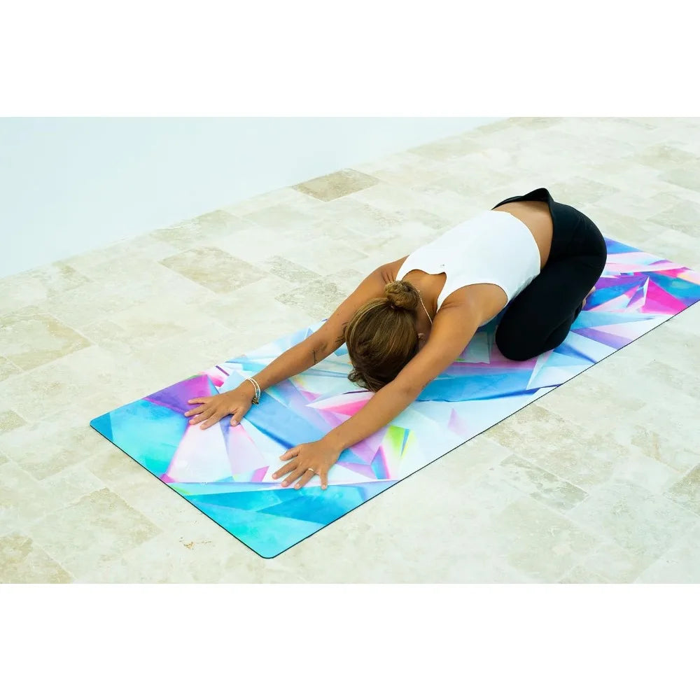 Combined yoga mat | 2 in 1 mat + towel Ideal for hot yoga, power, hot yoga, sweat studio quality | carry belt included!