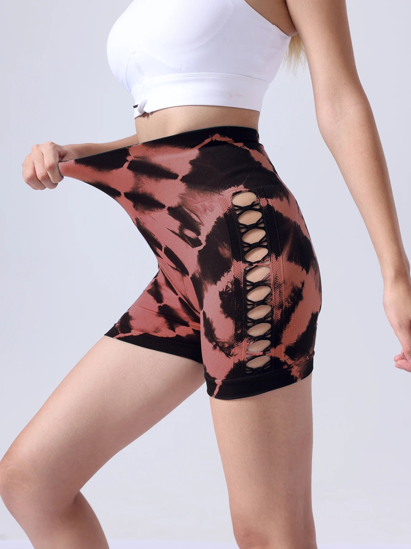 Us Local Women's Workout Activewear Seamless Shorts High Elastic Breathable Quick-Drying Yoga Gym Shorts