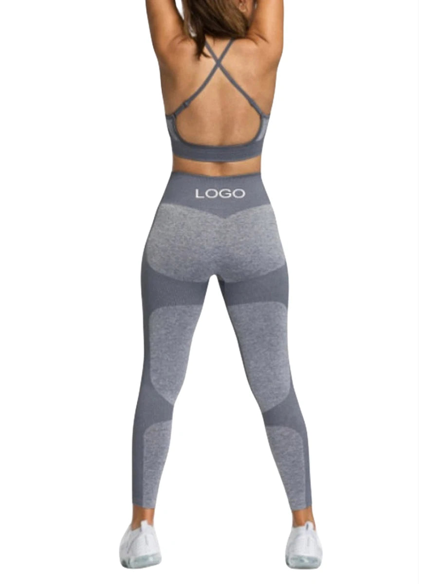Women s Yoga Outfit Sleeveless Crop Top and High Waist Leggings 2-Piece Workout Set in Vibrant Colors
