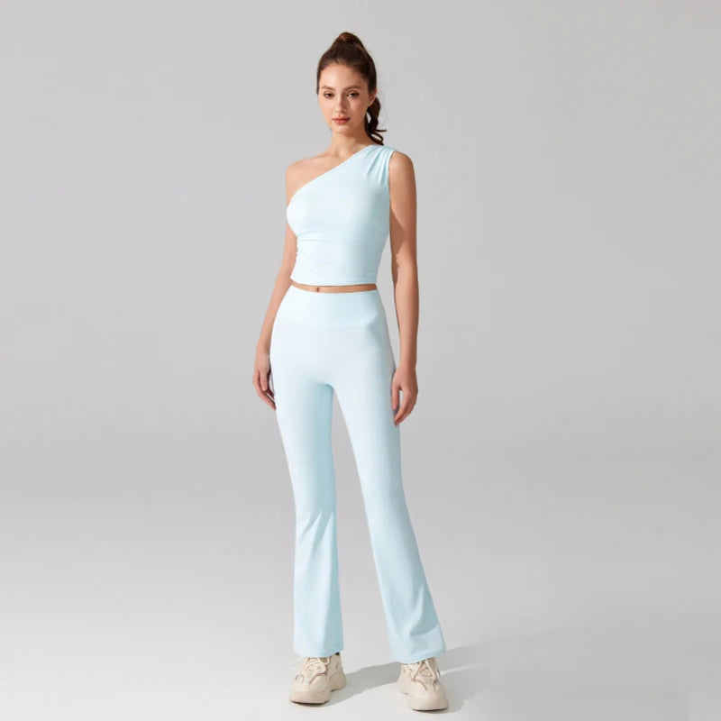 Two Pieces Fitness Yoga Set Women Solid Color Buttery Soft Gym Suit Breathable Quick Dry Workout Clothes Female Sportswear
