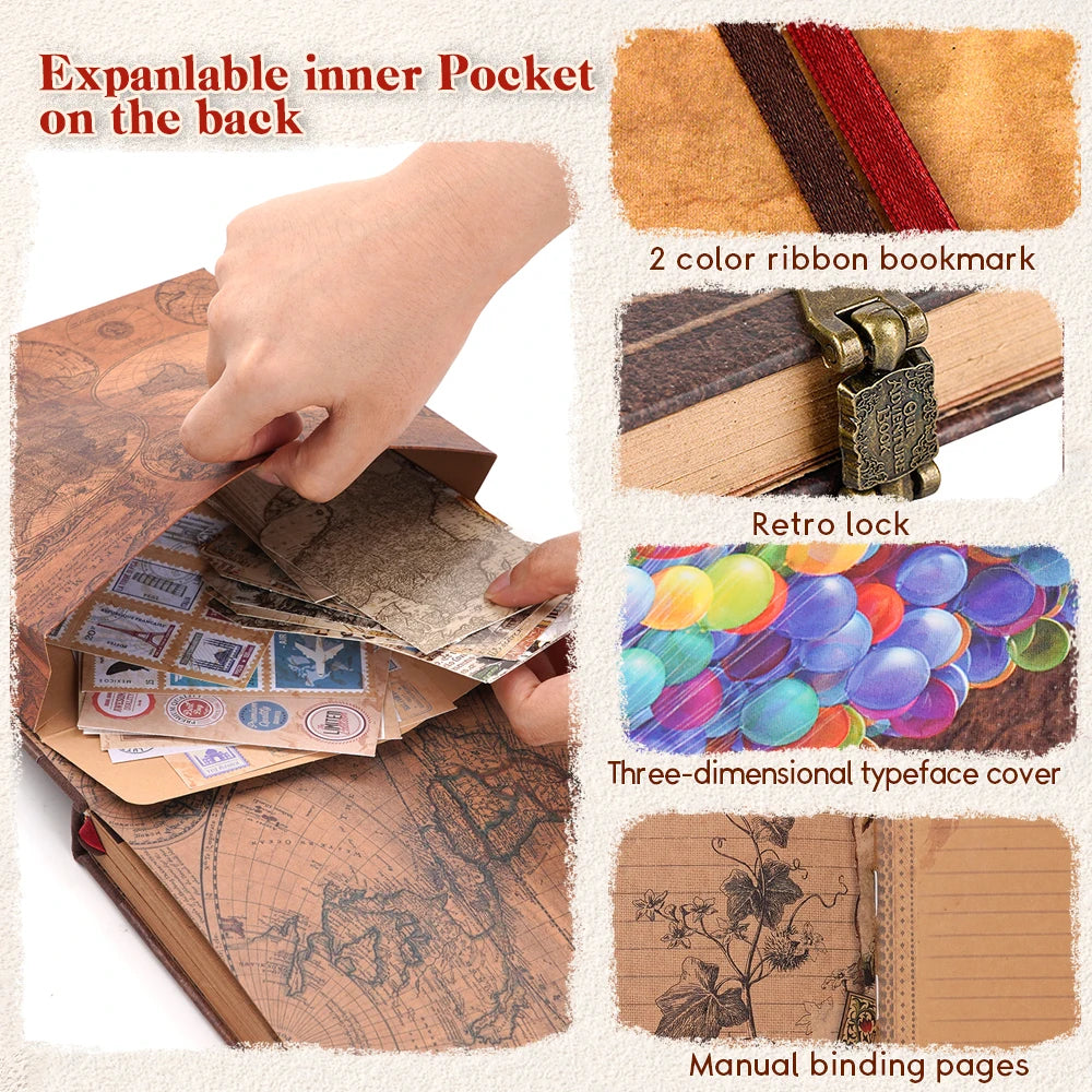 146 Page DIY Adventure Book Handmade Photo Album Scrapbook