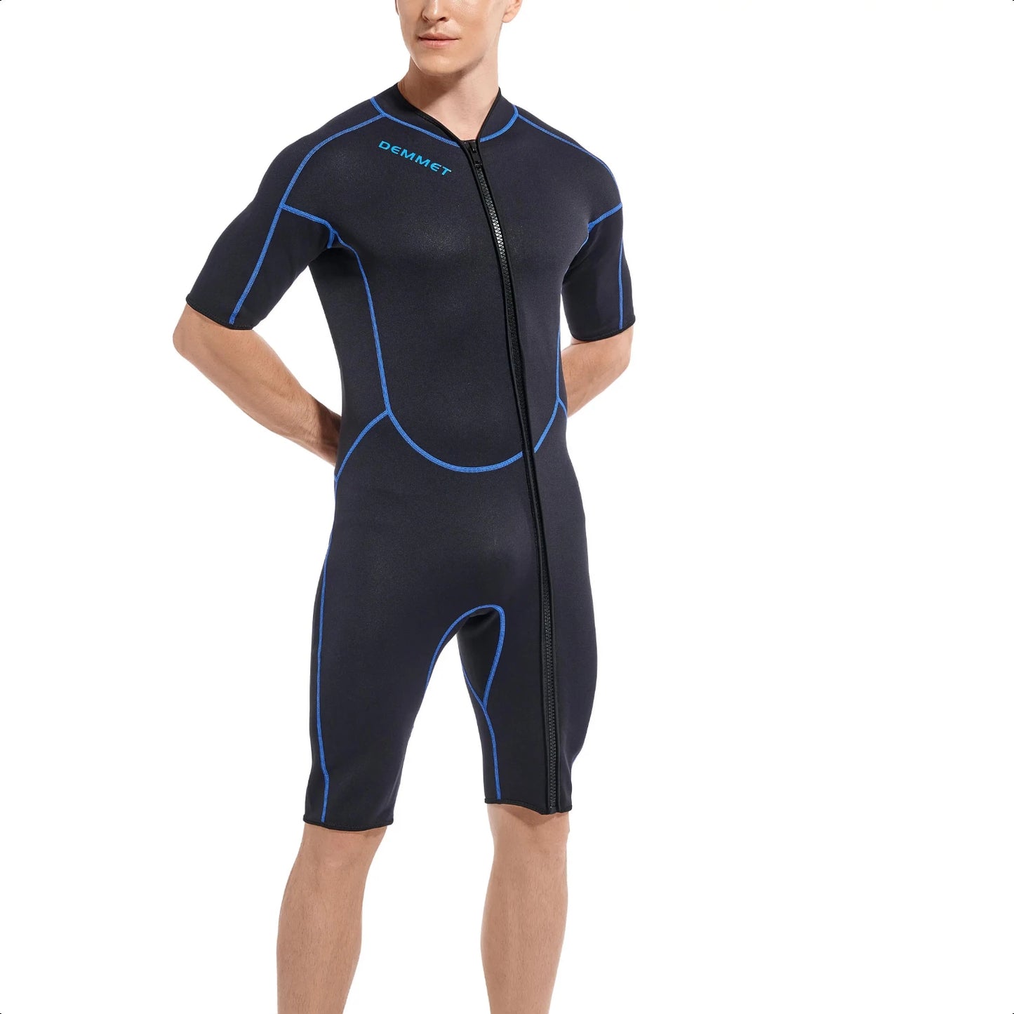 Women Men Short Sleeve Wetsuit 1.5mm Neoprene Full Body
