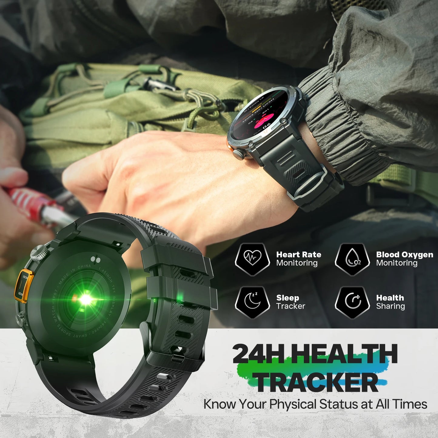 EIGIIS 2024 New KE3 Bluetooth Call Smart Watch Men Full Touch