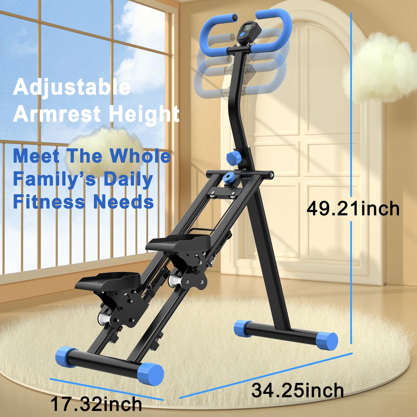 330lbs Stair Stepper Climber Machine with Handlebar - Upgrade Vertical Climber Workout Machine for Full-Body Exercise Climber Fi