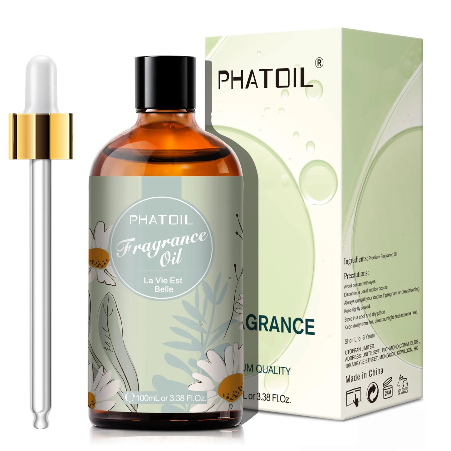 PHATOIL 100ml White Musk Fragrance Essential Oil Fresh Linen Honeysuckle Peach Orange Blossom for Aroma Candle Soap Making