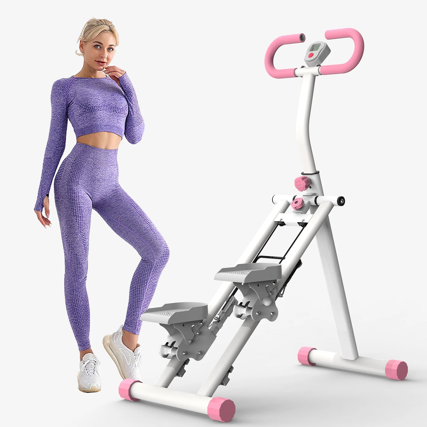 330lbs Stair Stepper Climber Machine with Handlebar - Upgrade Vertical Climber Workout Machine for Full-Body Exercise Climber Fi
