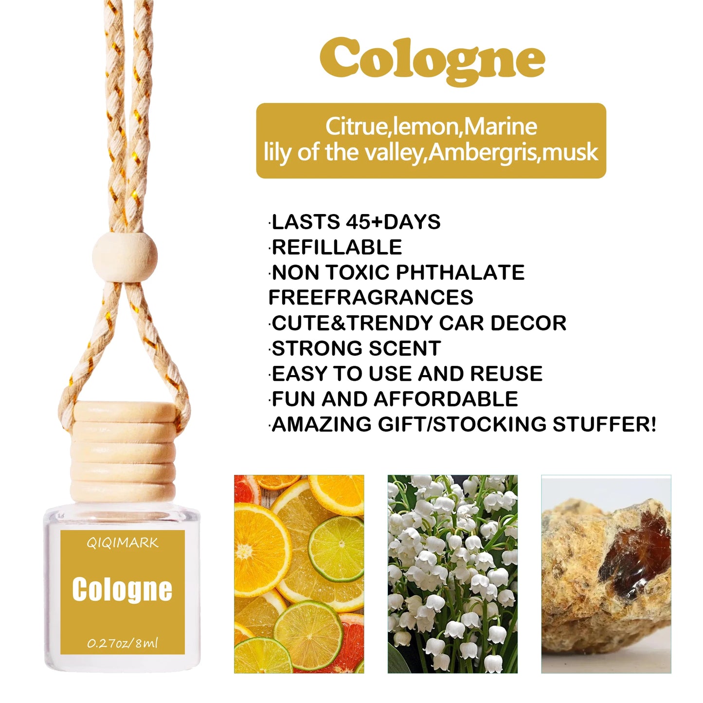 Car Aromatherapy Suspension Car Perfume Bottle 1 Bottle