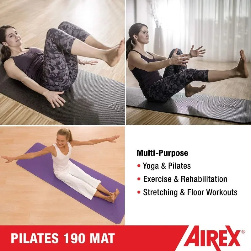 AIREX Pilates 190 Exercise Mat Pilates for Yoga, Physical Therapy, Rehabilitation, Balance & Stability Exercises