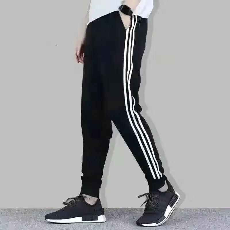 Leisure Sports Suit Spring and Autumn Striped Hoodie Couple's Running Sportswear Clothes and Pants