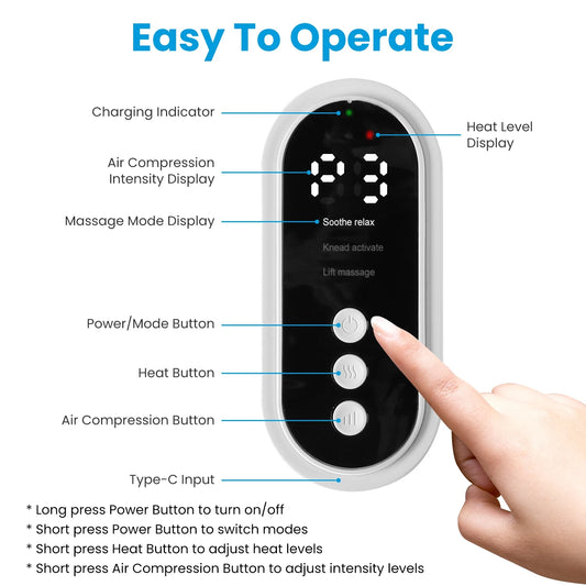 Smart Leg Massager Airbag Kneading Vibration Calf Massage Device
