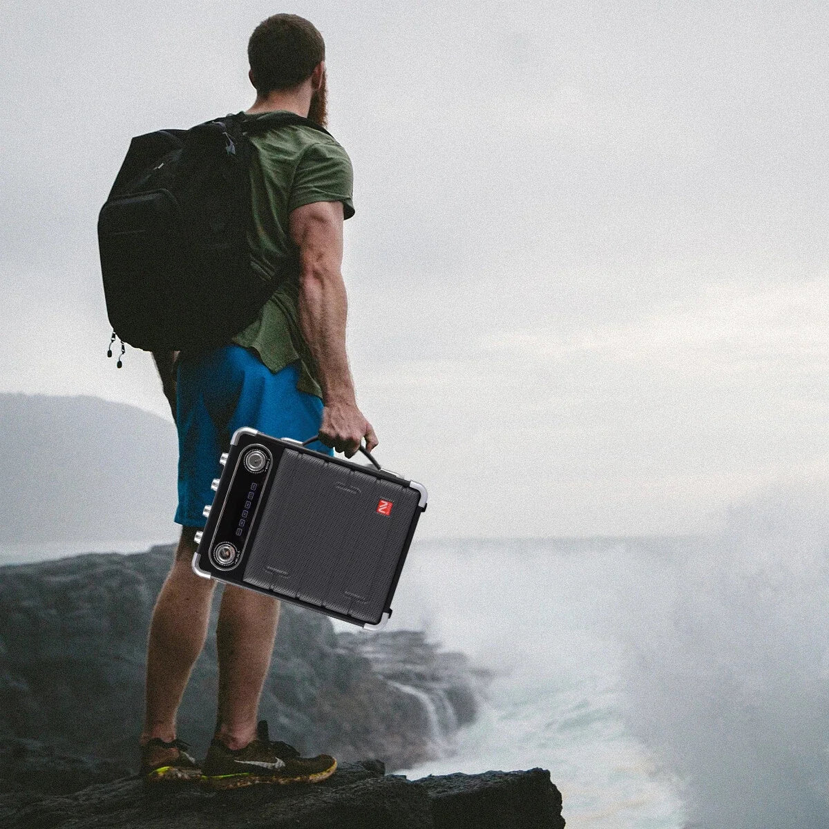 Karaoke Machine with 2 Wireless Microphones Portable Bluetooth Speaker Party LED