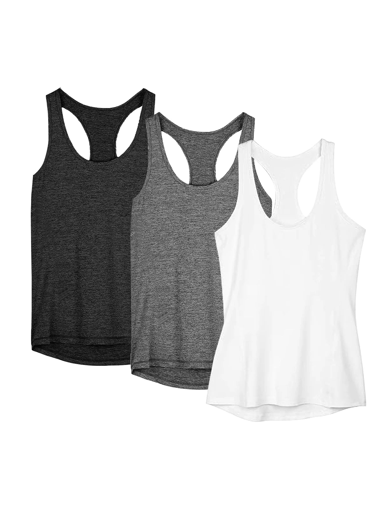 3 Pcs Women Sport Tank Tops Loose Yoga Quick Dry Shirt