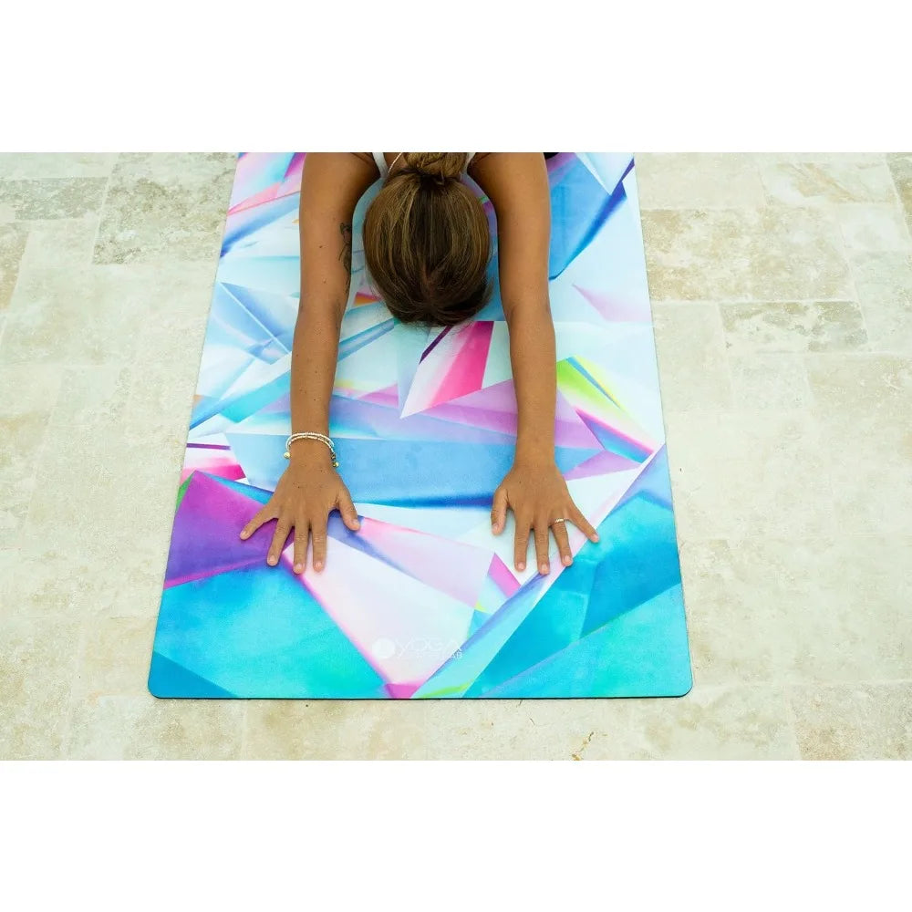 Combined yoga mat | 2 in 1 mat + towel  Ideal for hot yoga, power, hot yoga, sweat studio quality | carry belt included!