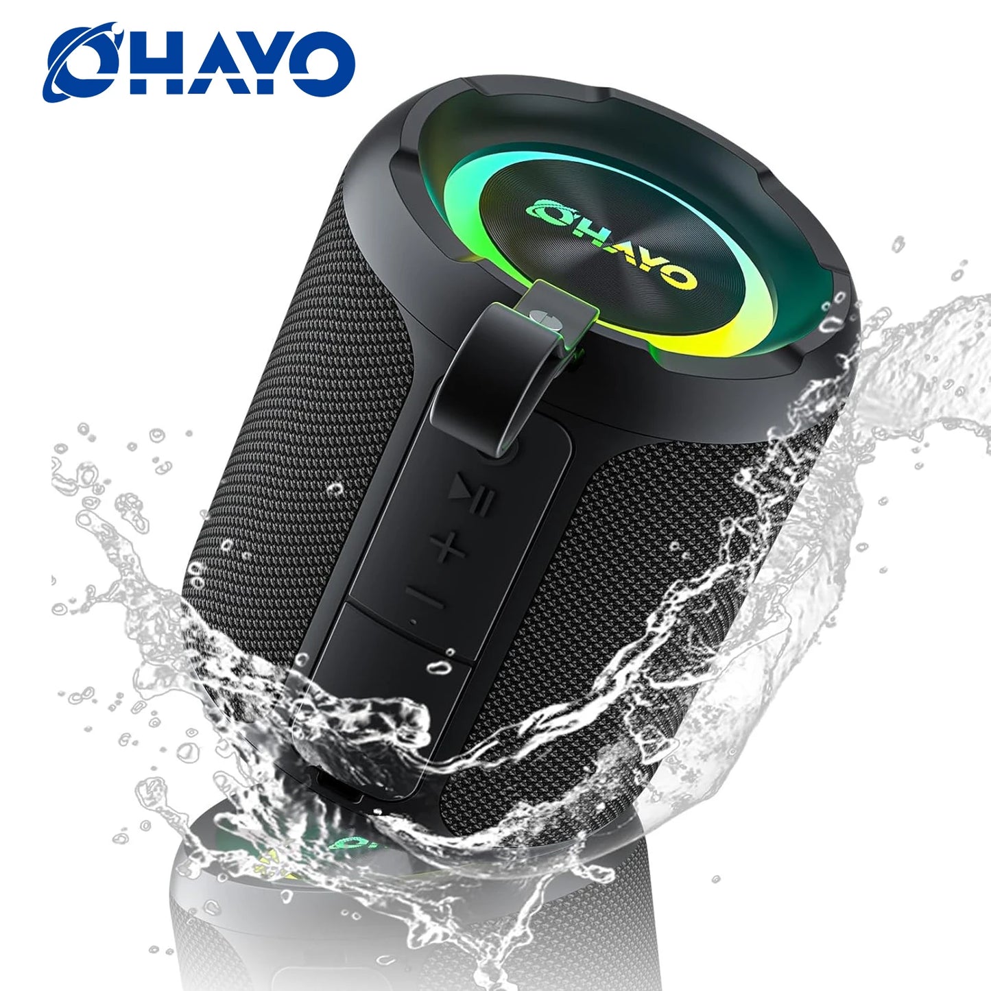 Ohayo X3 Portable Waterproof Bluetooth Speaker with Big Bass and 40W 360-Degree Sound,IP67 Waterproof Speaker,Support TF&AUX in