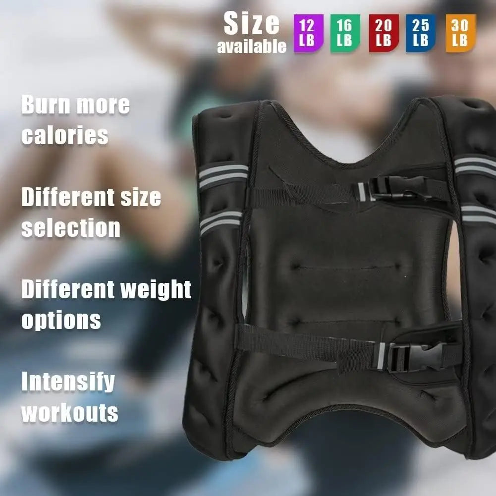 Adjustable Weighted Vest For Men And Women 30Lb Jogging Cardio Training