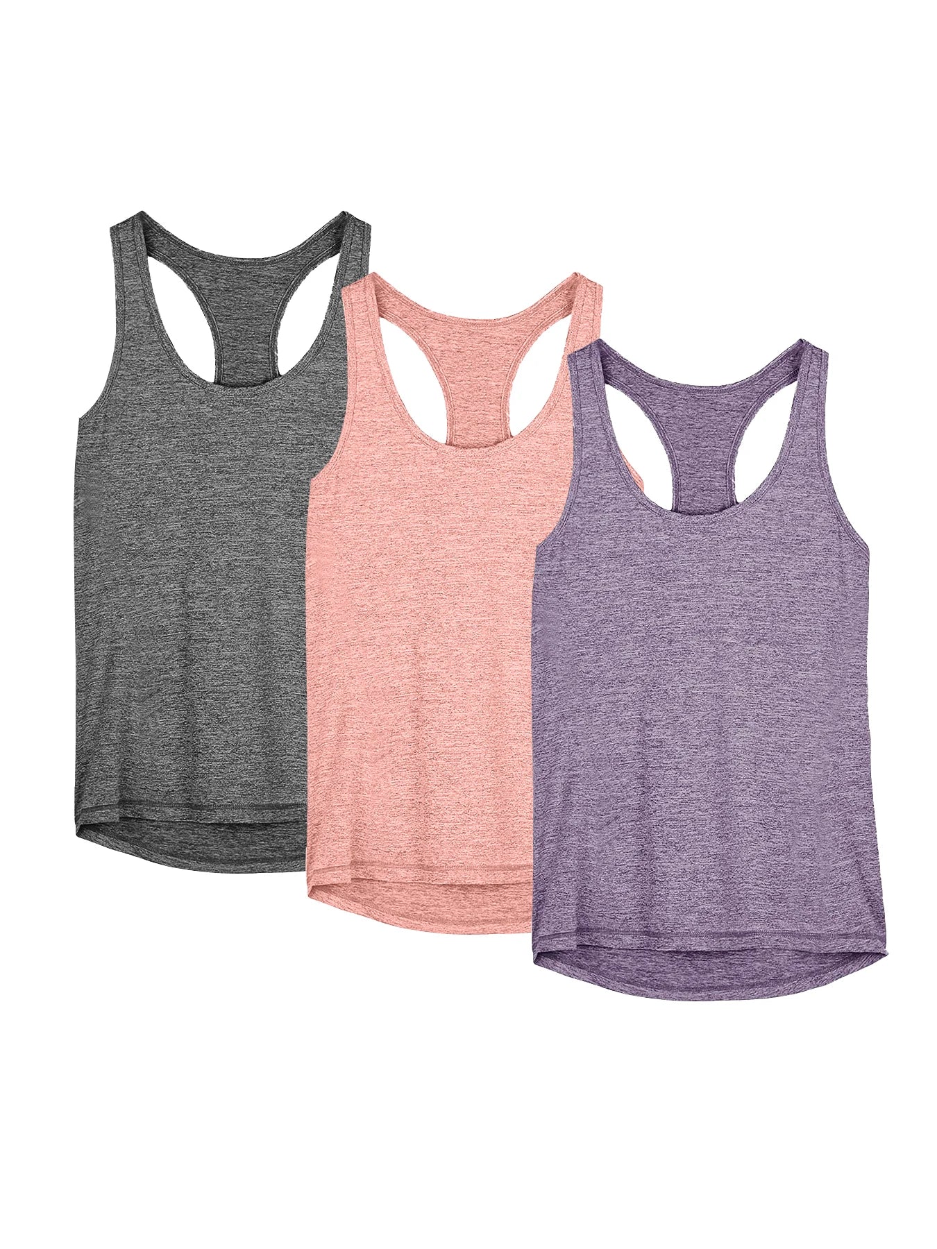 3 Pcs Women Sport Tank Tops Loose Yoga Quick Dry Shirt
