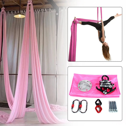 Aerial Silk Yoga Swing Hammock Inversion Anti-Gravity Pilates Kit