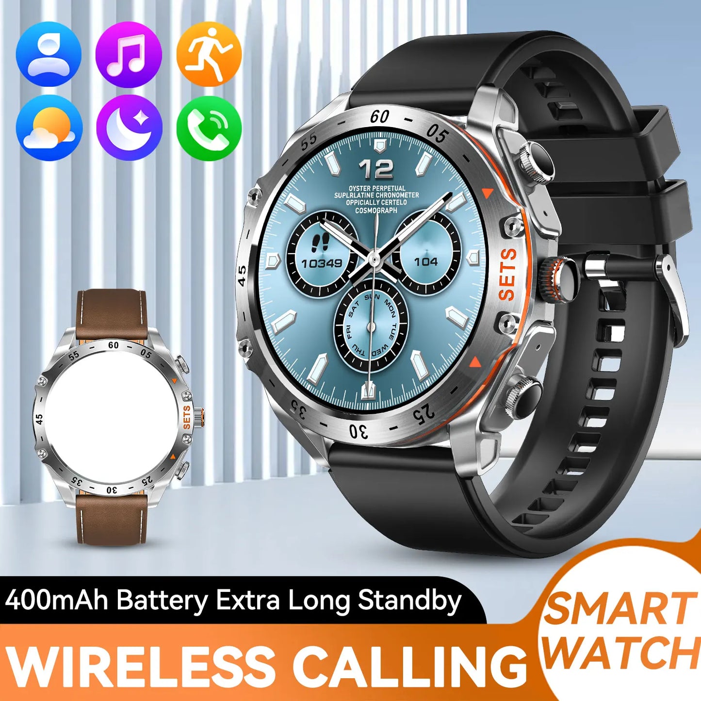 LaNikar New Smart Watches for Men with Earbuds Inside