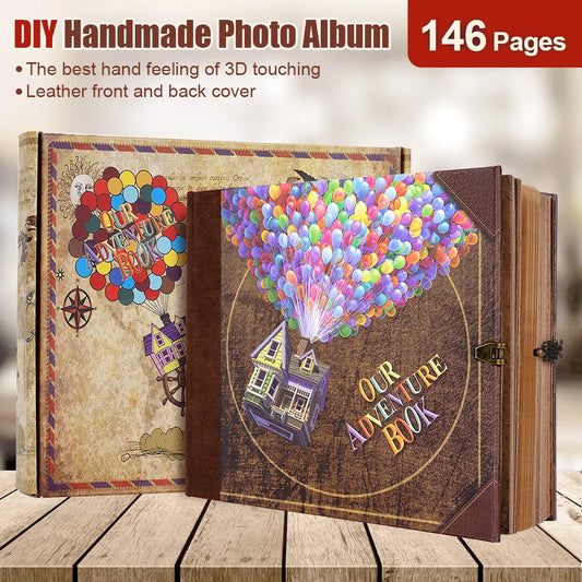 146 Page DIY Adventure Book Handmade Photo Album Scrapbook