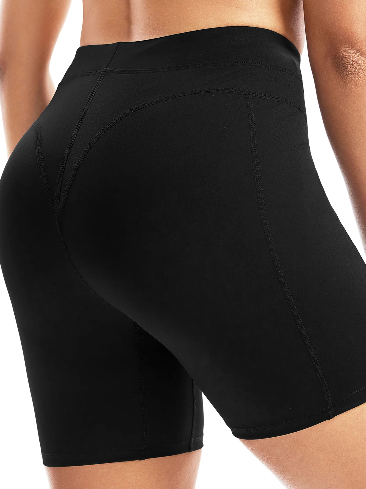 Women's Training and Running Yoga Clothes Hot Pants Intersection Sanding Bag Abdomen Hip Elastic Tight Fitness Shorts Pants