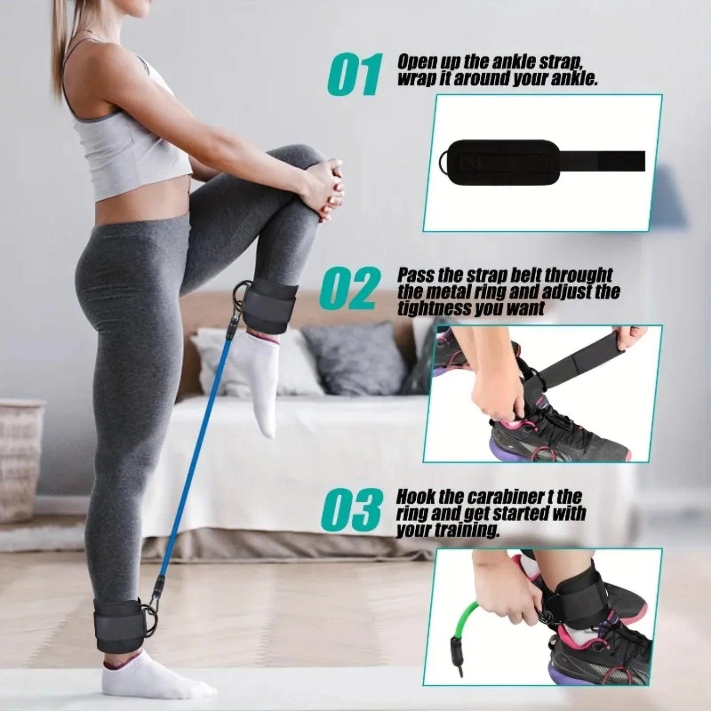 Resistance Bands Set Bodybuilding Gym Equipment Professional