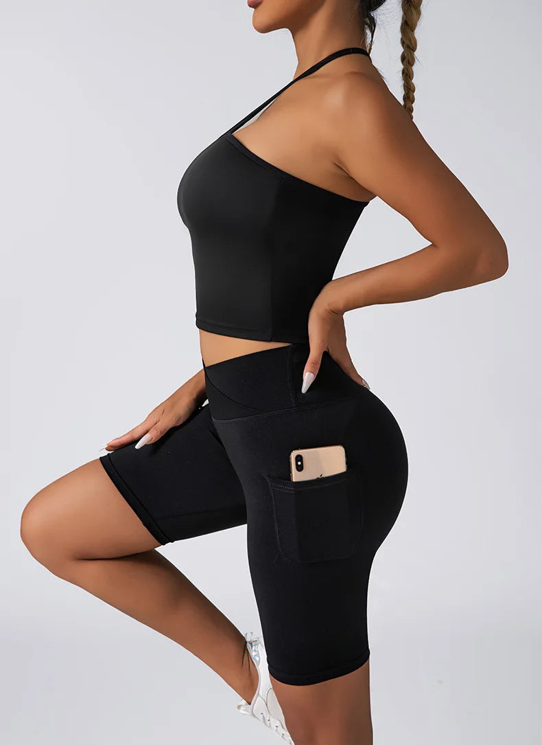 US Local Women's Seamless Solid Color Yoga Set Active Wear