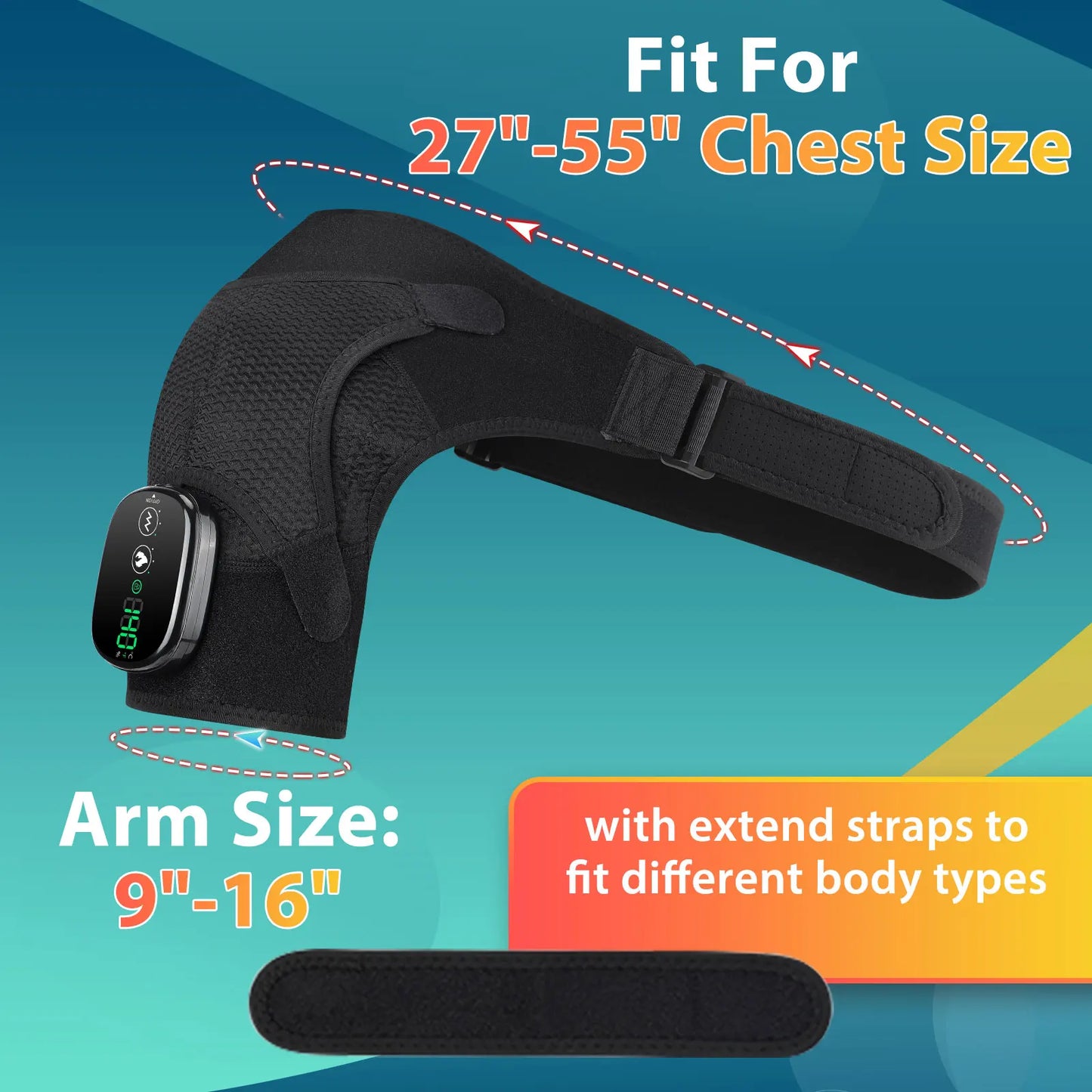 Electric Heating Shoulder Massager Brace for Arthritis Pain Relief