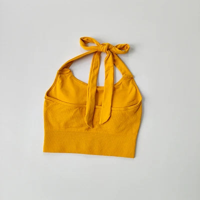 Summer Sexy Neck Hanging Strapless Sports Bra Women's Fashion Quick Drying Yoga Bra Under Wear Clothing Crop Top