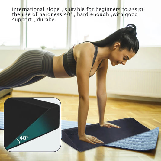 1/2Pcs Yoga Wedge Block EVA Foam Yoga Wedge Stretch Slant Board Wrist Lower Back Support Pilates Wedge Squat Fitness Accessories