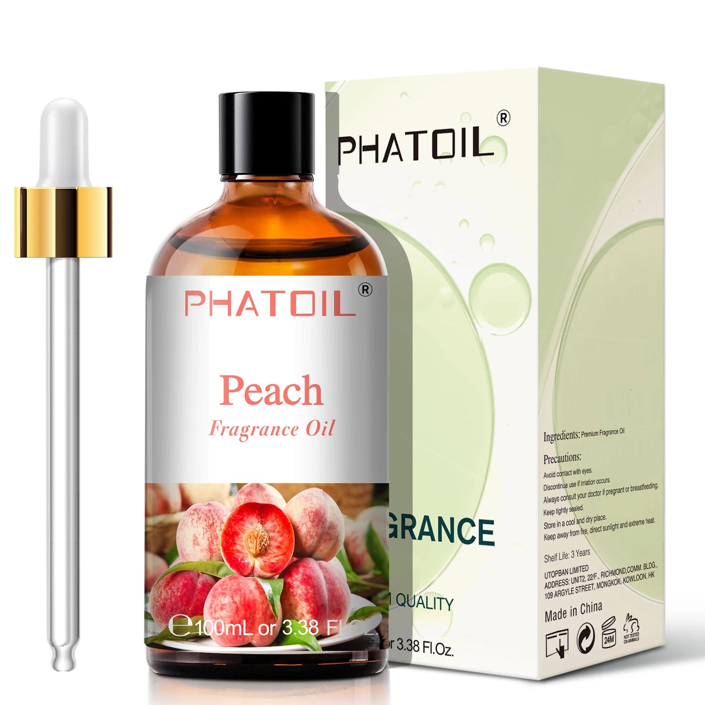 PHATOIL 100ML Coconut Peach Blueberry Mango Fragrance Oil Apple Banana Grape Lemon Aroma Oil for Oil Diffuser Soap Candle Making