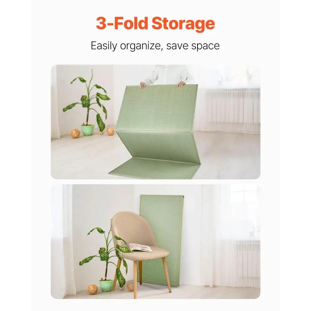 Japanese Tatami Mat Extended Twin XL 39x83 Foldable Rush Grass Non-SlipBacking FreshScent for sleeping Meditation Yoga