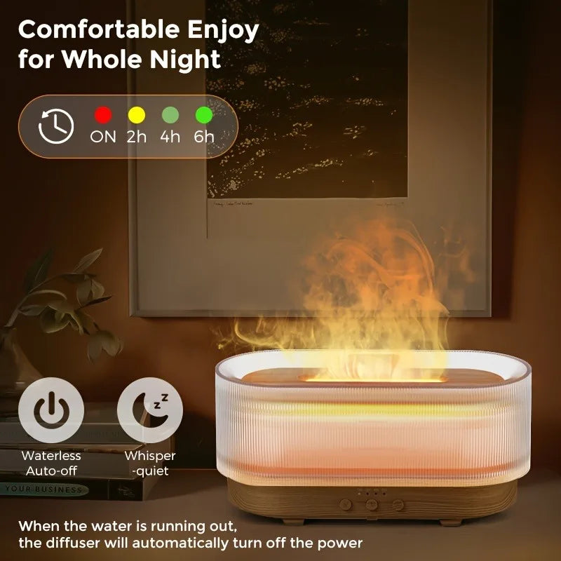 SEJOY 300ml Humidifier for Office Home Flame Aromatherapy Humidifier Ultrasonic Technology Essential Oil Aromatherapy Diffuser