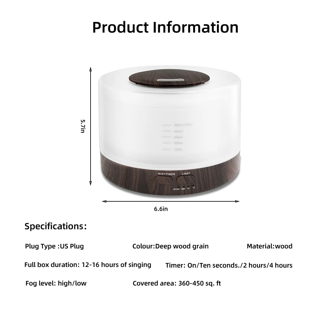 Home Spa Essential Large 16.9oz Oil Aroma Diffuser