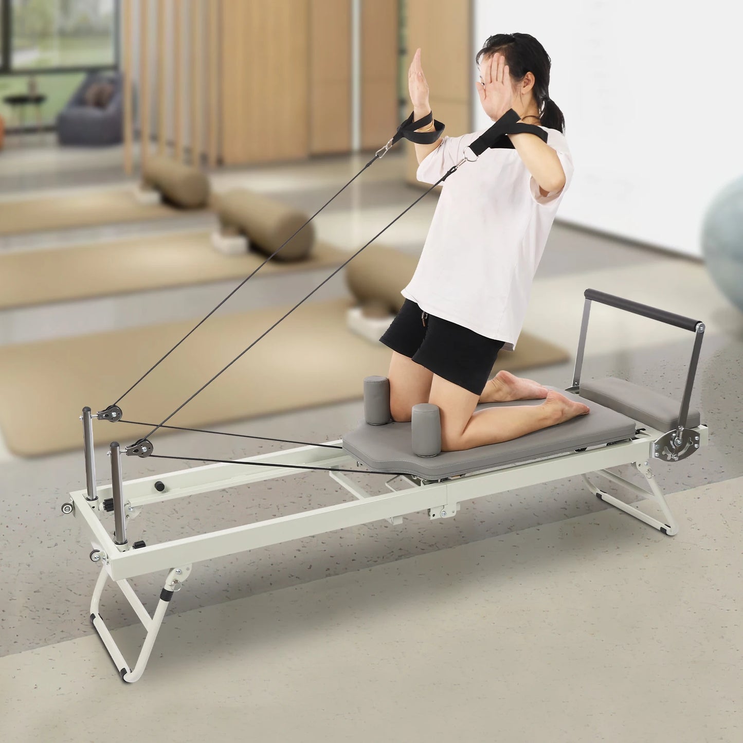 Foldable Pilates Reformer Machine for Yoga Fitness Equipment