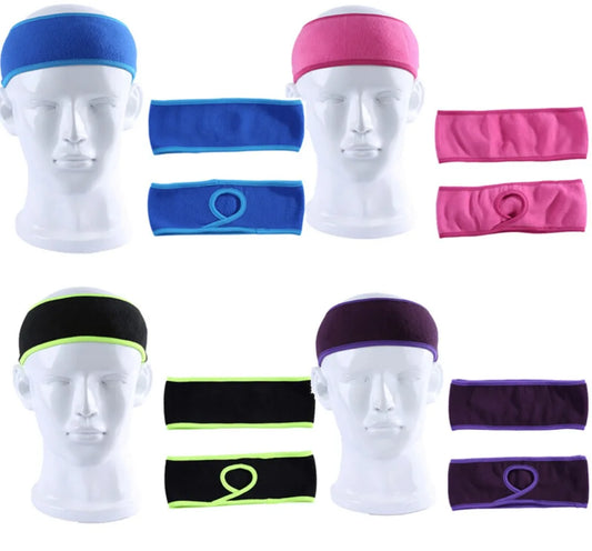 Winter Fleece Ponytail Headband Earmuffs for Running Yoga Skiing Cycling Ear Muffs Skiing Outdoor Sports Ear Warmer Sweatband