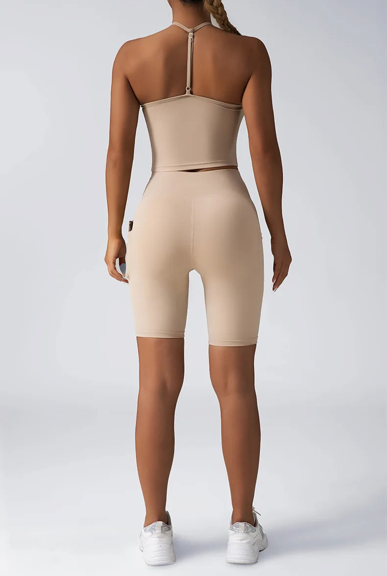 US Local Women's Seamless Solid Color Yoga Set Active Wear