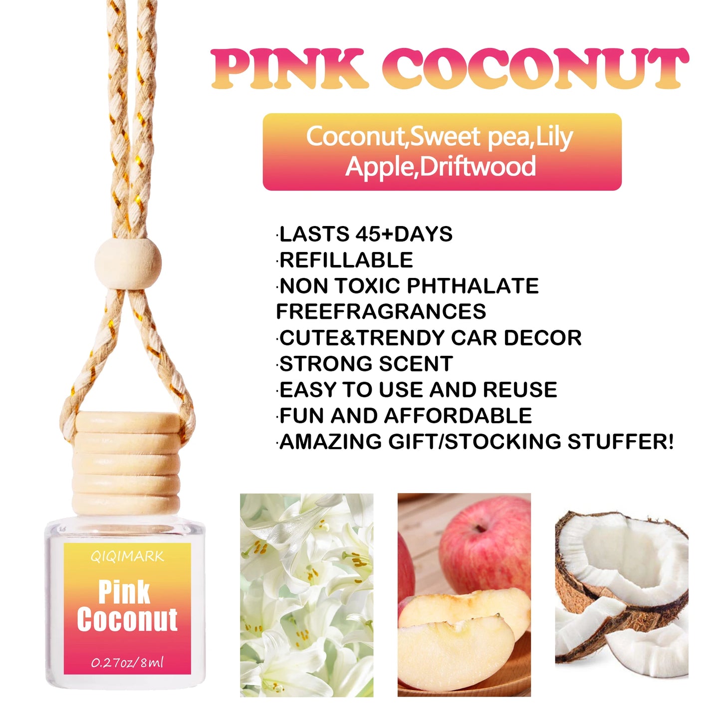 Car Aromatherapy Suspension Car Perfume Bottle 1 Bottle