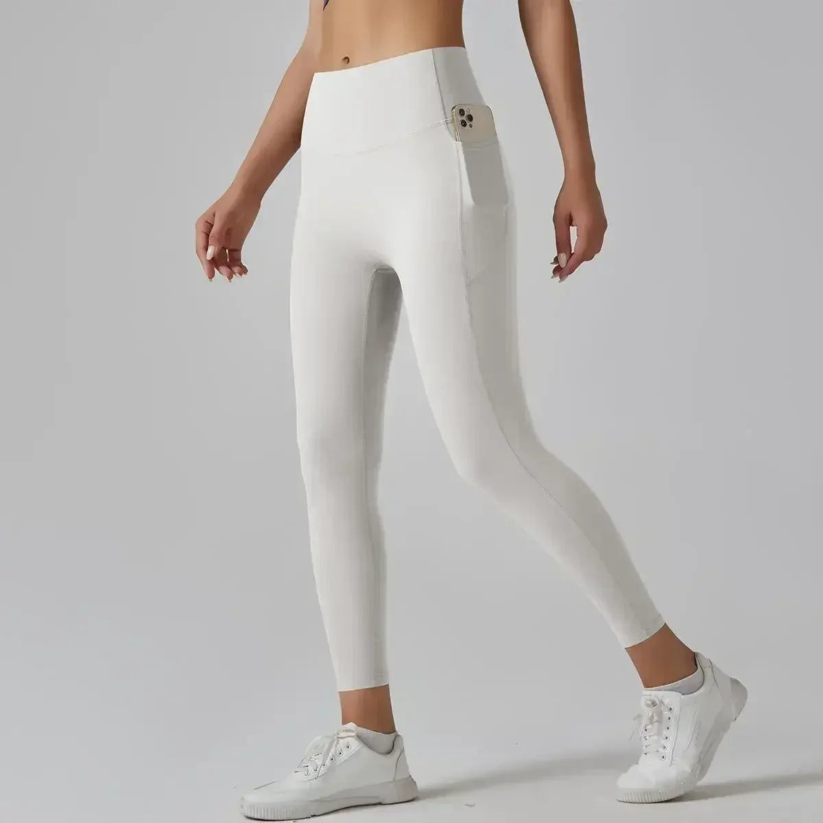 Yoga AL High Waisted Yoga Pants With Abdominal Pockets