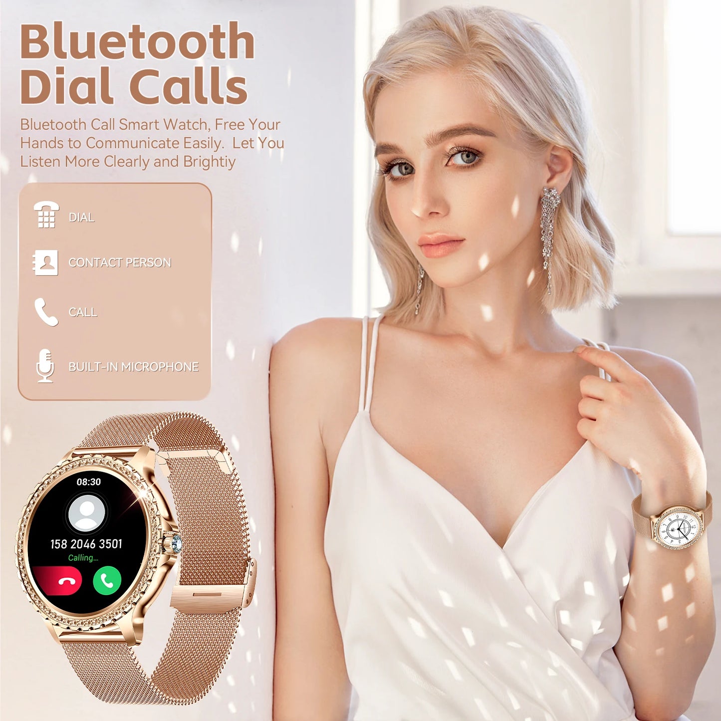 LaNikar 2024 New I58 Smart Watch Women HD Screen Fashion Sports