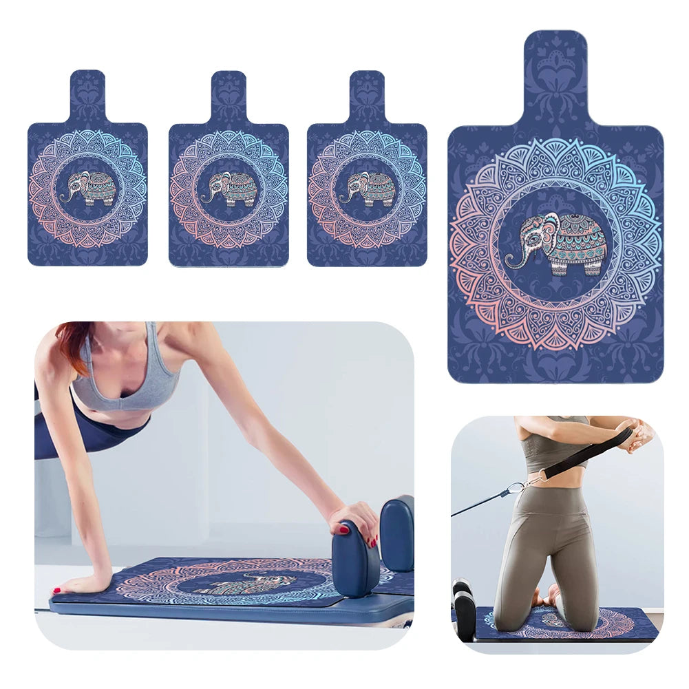 Suede Yoga Mat Pilates Floor Mat Multi-Function Yoga Workout Mat Thickness 1.5mm Ultra Thin Fitness Mat 39x24in for Women