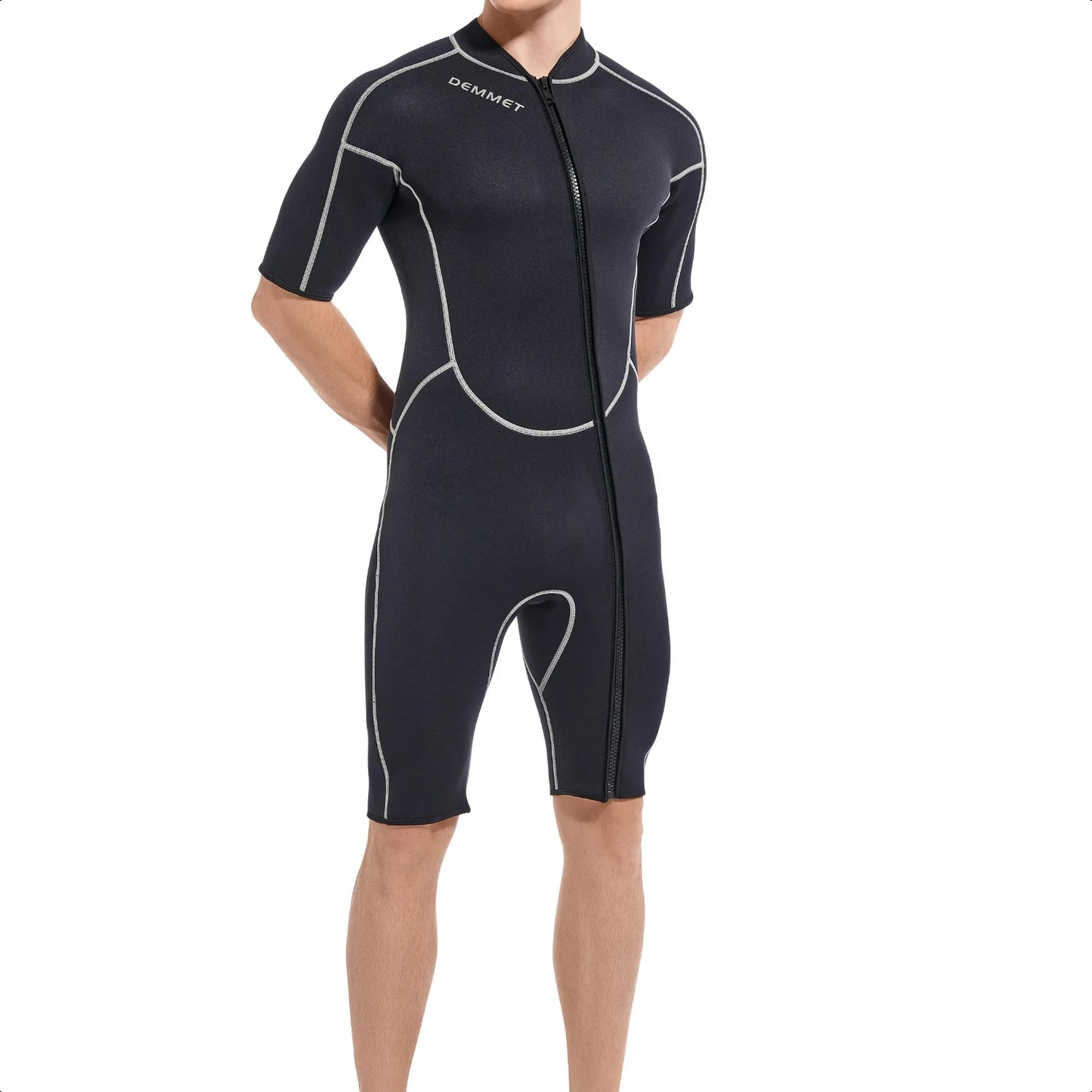 Women Men Short Sleeve Wetsuit 1.5mm Neoprene Full Body