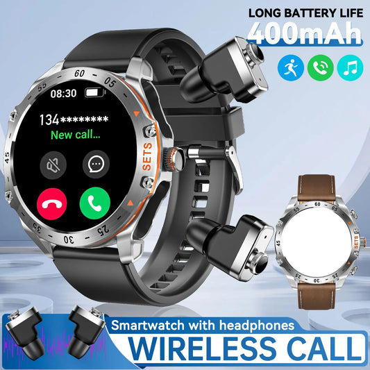 LaNikar New Smart Watches for Men with Earbuds Inside